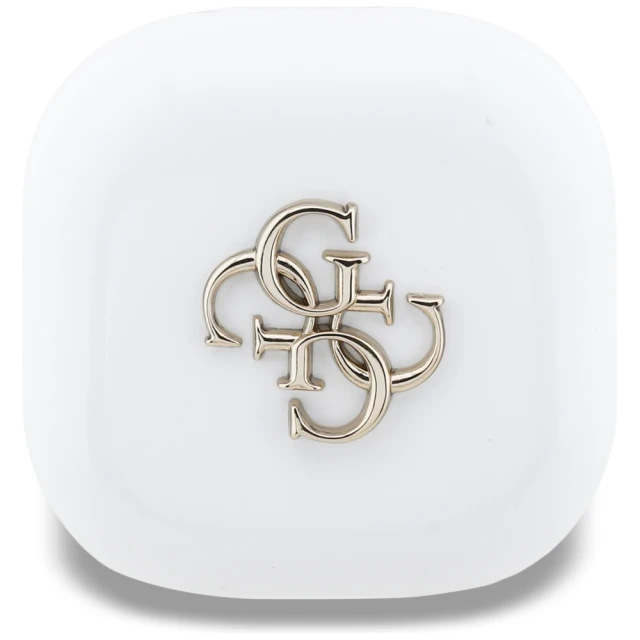 Бездротові навушники TWS Guess 4G Metal Logo White (GUTWSJ7HE4GH)