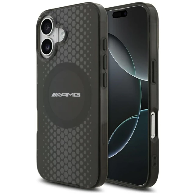 Чохол AMG Double Layer Transparent Graphics для iPhone 17 Black with MagSafe (AMHMP17S24HHGPK)