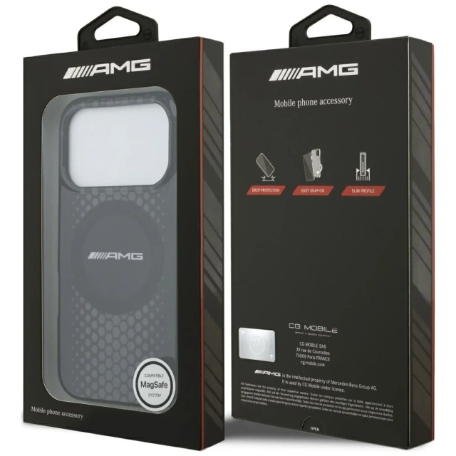 Чохол AMG Double Layer Transparent Graphics для iPhone 17 Pro Black with MagSafe (AMHMP17L24HHGPK)