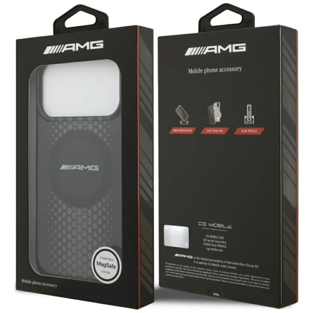 Чохол AMG Double Layer Transparent Graphics для iPhone 17 Pro Max Black with MagSafe (AMHMP17X24HHGPK)