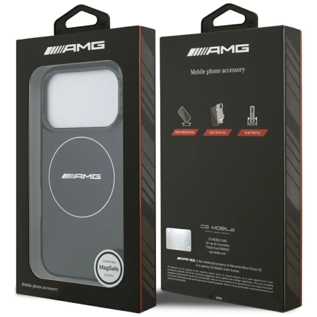 Чохол AMG Double Layer Transparent Smocked для iPhone 17 Pro Black with MagSafe (AMHMP17L24HTRDK)