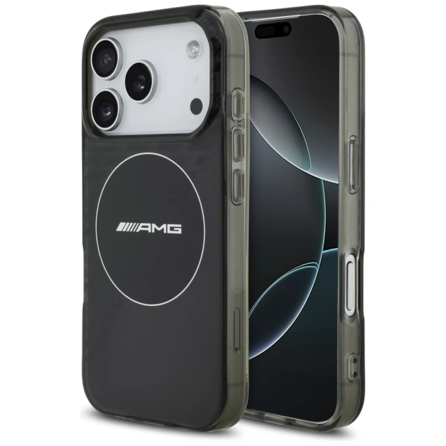 Чохол AMG Double Layer Transparent Smocked для iPhone 17 Pro Black with MagSafe (AMHMP17L24HTRDK)