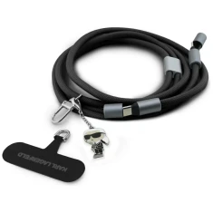 Универсальный шнурок Karl Lagerfeld CBDY Ikonik Charm USB-C to USB-C 1.5m Black (KLCCUCNMSCKIK)