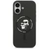 Чохол Karl Lagerfeld Silicone Karl & Choupette Ring для iPhone 17 Black with MagSafe (KLHMP17SSCMKCRHK)
