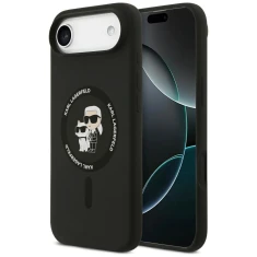 Чохол Karl Lagerfeld Silicone Karl&Choupette для iPhone 17 Air Black with MagSafe (KLHMP17MSCMKCRHK)