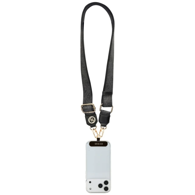 Універсальний ремінець Guess Universal CBDY 4G Tether Patch Strass Metal Logo Black (GUUCNP4DGMK)