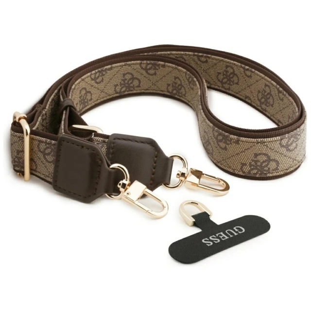 Чохол Guess 4G Strass Logo & Big Strap Metal Buttons для iPhone 17 Pro Brown with MagSafe (GUHMP17LP4G4DCSW)
