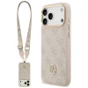 Чохол Guess 4G Strass Logo & Big Strap Metal Buttons для iPhone 17 Pro Max Pink with MagSafe (GUHMP17XP4G4DCSP)