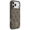 Чохол Guess Leather 4G Triangle Strass для iPhone 17 Pro Max Brown with MagSafe (GUHMP17XP4TDPLW)