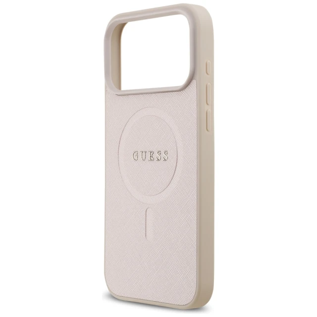Чохол Guess Saffiano Classic Logo для iPhone 17 Pro Max Pink with MagSafe (GUHMP17XPSAHMCP)