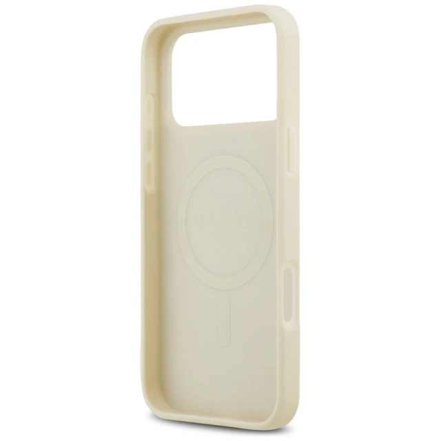 Чохол Guess Croco Triangle Logo для iPhone 17 Pro Max Gold with MagSafe (GUHMP17XPCRTHCD)