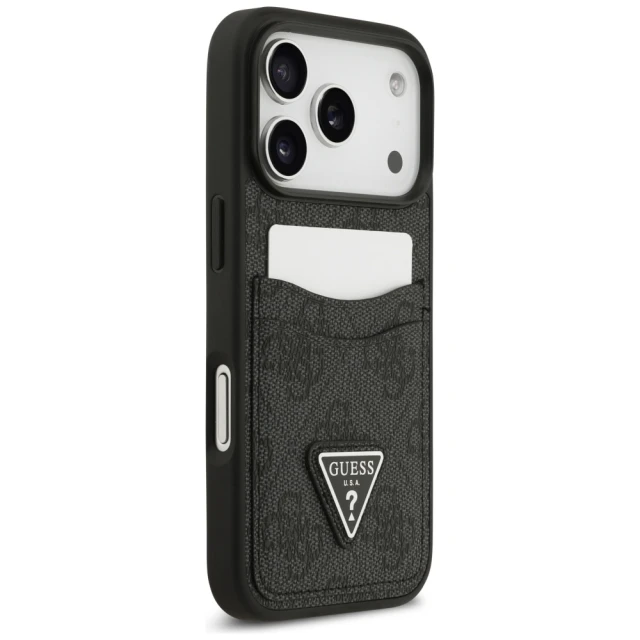 Чохол Guess 4G Double Card Triangle для iPhone 17 Pro Black (GUHCP17LP4TPK)