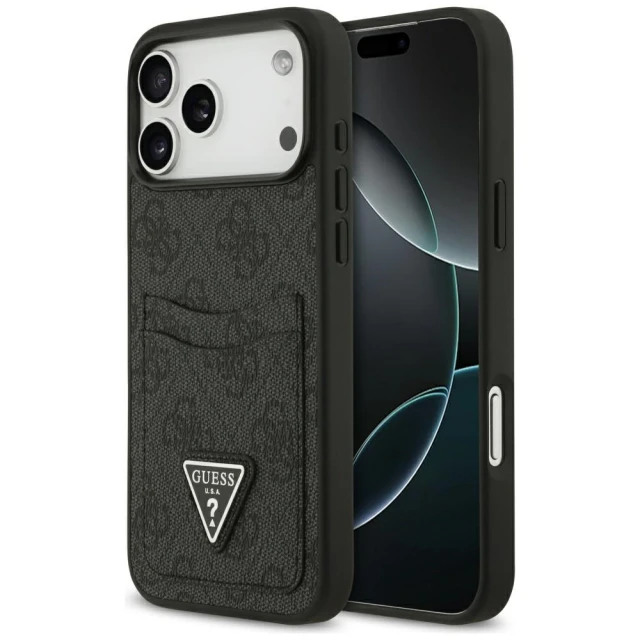 Чохол Guess 4G Double Card Triangle для iPhone 17 Pro Max Black (GUHCP17XP4TPK)