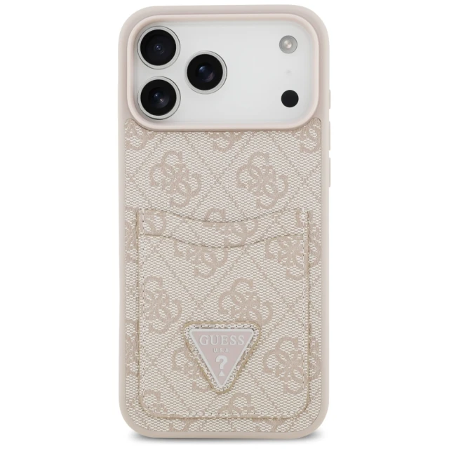 Чохол Guess 4G Double Card Triangle для iPhone 17 Pro Max Pink (GUHCP17XP4TPP)