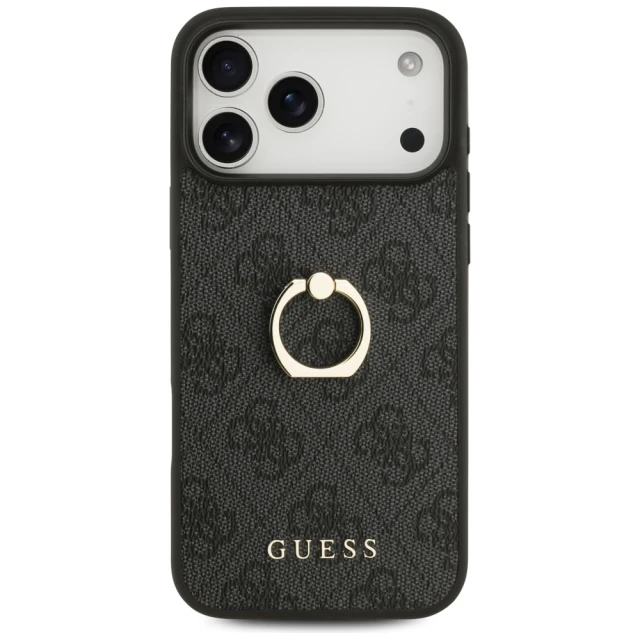 Чохол Guess 4G Ring Stand для iPhone 17 Pro Max Black (GUHCP17X4GMRGR)