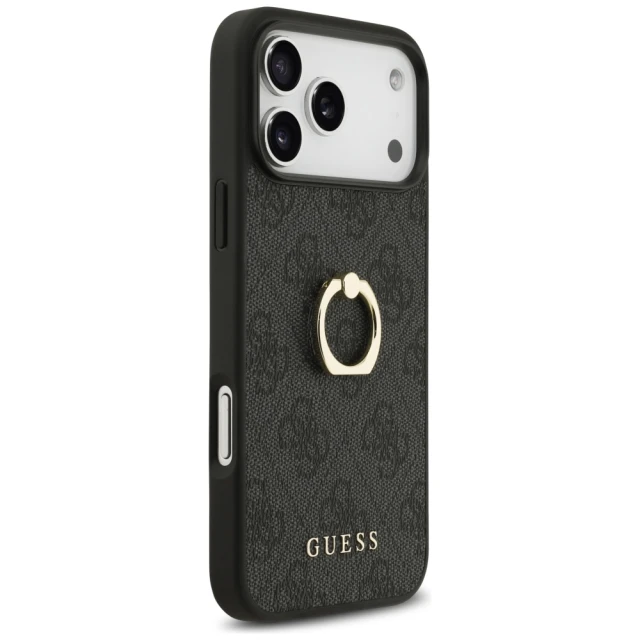 Чохол Guess 4G Ring Stand для iPhone 17 Pro Max Black (GUHCP17X4GMRGR)