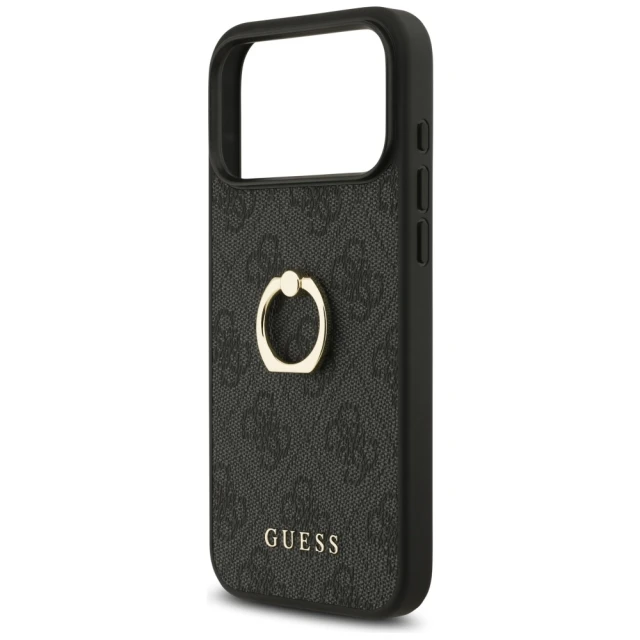 Чохол Guess 4G Ring Stand для iPhone 17 Pro Max Black (GUHCP17X4GMRGR)
