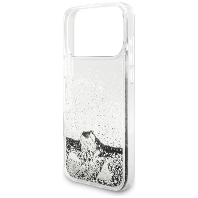 Чохол Guess Liquid Glitter Charms для iPhone 17 Pro Silver (GUHCP17LGLHFLSI)