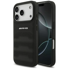 Чехол AMG Leather Debossed Lines Logo для iPhone 17 Pro Black (AMHCP17LGSEBK)