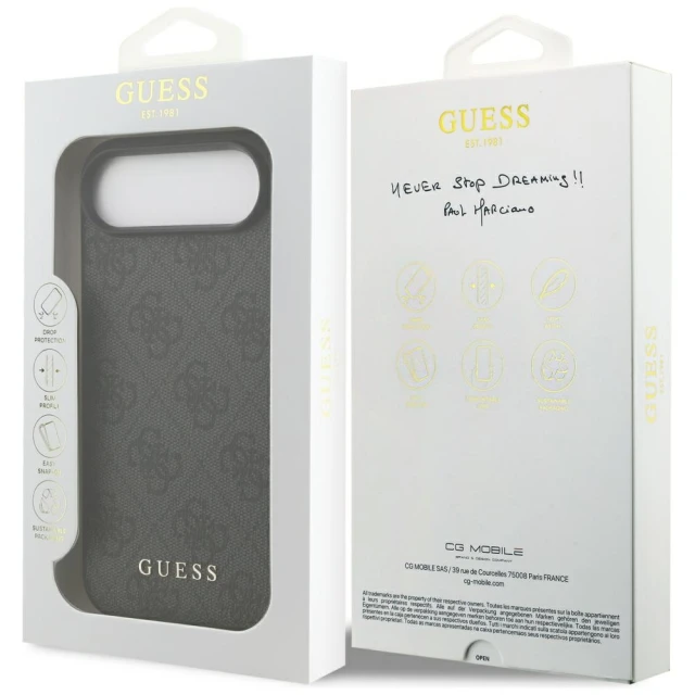 Чохол Guess 4G Classic для iPhone 17 Air Black (GUHCP17MG4GFGR)