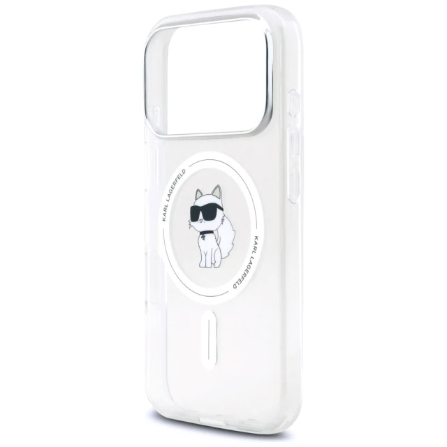 Чехол Karl Lagerfeld IML Choupette для iPhone 17 Pro Transparent with MagSafe (KLHMP17LHFCCNOT)