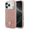 Чохол Guess Glitter Triangle Logo для iPhone 17 Pro Pink with MagSafe (GUHMP17LPFGTSCMP)