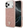 Чохол Guess Glitter Triangle Logo для iPhone 17 Pro Max Pink with MagSafe (GUHMP17XPFGTSCMP)
