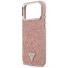 Чохол Guess Glitter Triangle Logo для iPhone 17 Pro Max Pink with MagSafe (GUHMP17XPFGTSCMP)