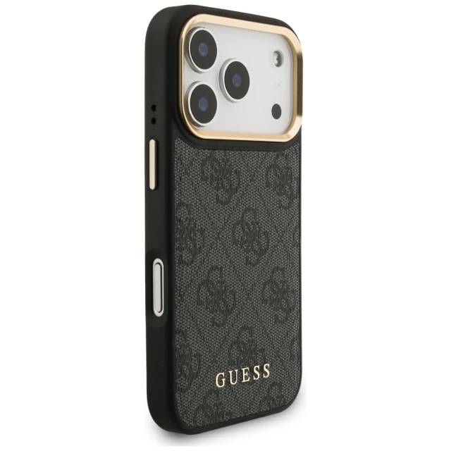 Чохол та магнітний гаманець Guess 4G для iPhone 17 Pro Black with MagSafe (GUBPHCP17LP4SM4MCK)