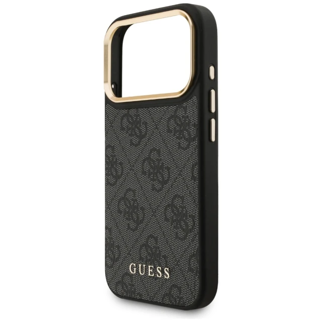 Чохол та магнітний гаманець Guess 4G для iPhone 17 Pro Black with MagSafe (GUBPHCP17LP4SM4MCK)
