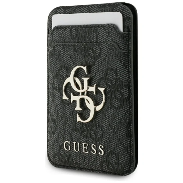 Чохол та магнітний гаманець Guess 4G для iPhone 17 Pro Black with MagSafe (GUBPHCP17LP4SM4MCK)