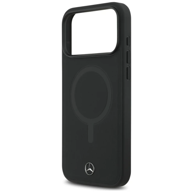 Чохол Mercedes Plain Smooth Leather для iPhone 17 Pro Max Black with MagSafe (MEHMP17X23RCMK)