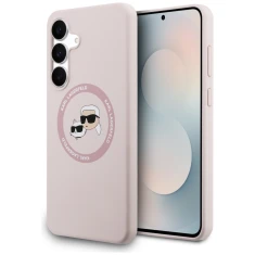 Чехол Karl Lagerfeld Silicone Karl & Choupette Heads для Samsung Galaxy S25 FE (S731) Pink with MagSafe (KLHMS25FESKCHTCP)