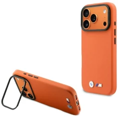 Чехол BMW M Metal Logo для iPhone 17 Pro Orange with MagSafe (BMHMP17L25PFWKCKO)