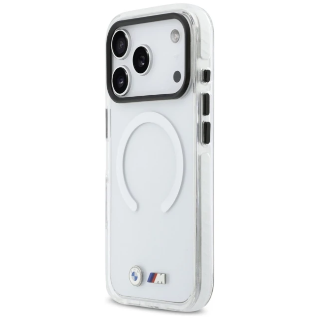 Чохол BMW M IML Shockproof Metal Logos для iPhone 17 Pro Max Transparent with MagSafe (BMHMP17X25HSMLKT)