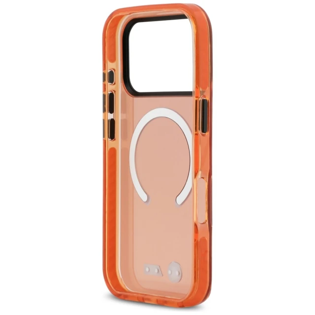 Чохол BMW M IML Shockproof Metal Logos для iPhone 17 Pro Orange with MagSafe (BMHMP17L25HSMLKO)