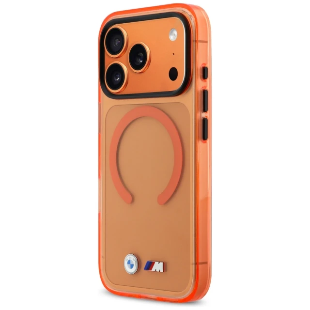 Чохол BMW M IML Metal Logos для iPhone 17 Pro Max Orange with MagSafe (BMHMP17X25HSMLK2O)