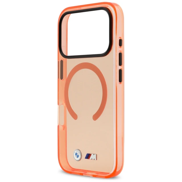 Чохол BMW M IML Metal Logos для iPhone 17 Pro Max Orange with MagSafe (BMHMP17X25HSMLK2O)