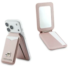 Гаманець з дзеркалом Karl Lagerfeld Stand Mirror MagSafe Pink with MagSafe (KLWMSMPGKCHPP)