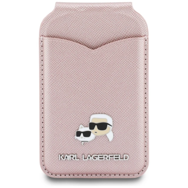 Гаманець з дзеркалом Karl Lagerfeld Stand Mirror MagSafe Pink with MagSafe (KLWMSMPGKCHPP)