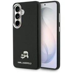 Чохол Karl Lagerfeld Saffiano KC Metal Logo для Samsung Galaxy S26 Black with MagSafe (KLHMS26S6PFKCLK)