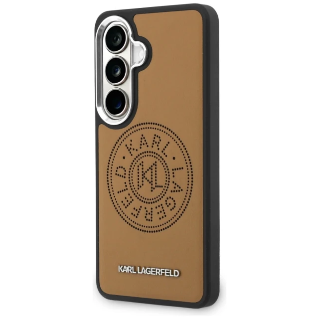 Чохол Karl Lagerfeld Perforated KL для Samsung Galaxy S26 Brown with MagSafe (KLHMS26SPSKRPMW)