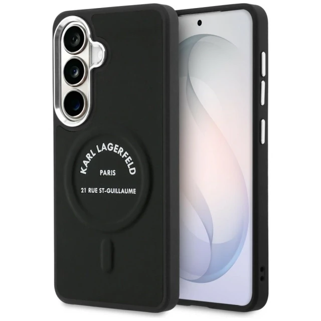 Чохол Karl Lagerfeld Embossed Ring RSG Logo для Samsung Galaxy S26 Plus Black with MagSafe (KLHMS26MPSKRSGEK)