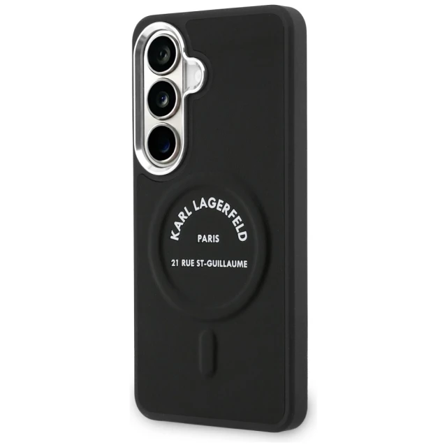 Чохол Karl Lagerfeld Embossed Ring RSG Logo для Samsung Galaxy S26 Plus Black with MagSafe (KLHMS26MPSKRSGEK)
