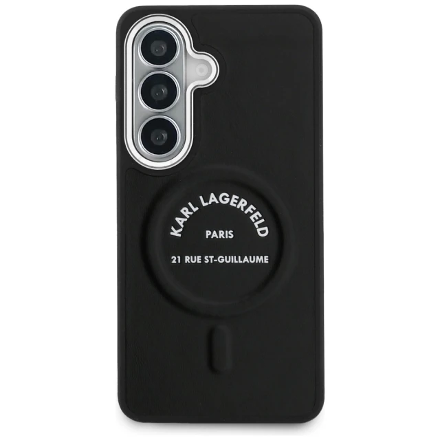 Чохол Karl Lagerfeld Embossed Ring RSG Logo для Samsung Galaxy S26 Plus Black with MagSafe (KLHMS26MPSKRSGEK)