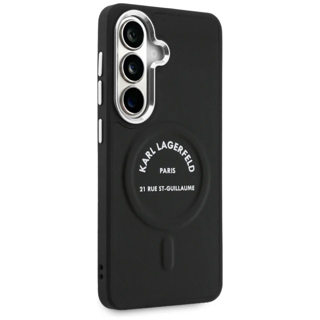 Чохол Karl Lagerfeld Embossed Ring RSG Logo для Samsung Galaxy S26 Plus Black with MagSafe (KLHMS26MPSKRSGEK)