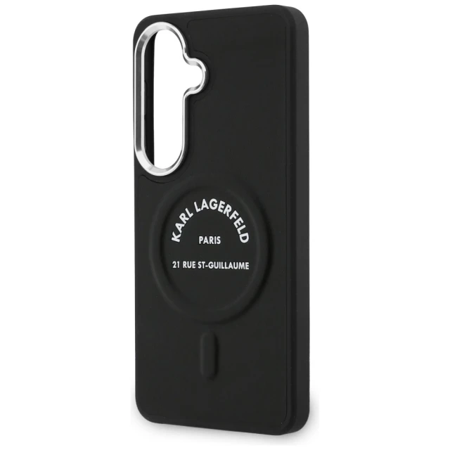 Чохол Karl Lagerfeld Embossed Ring RSG Logo для Samsung Galaxy S26 Plus Black with MagSafe (KLHMS26MPSKRSGEK)