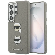 Чохол Karl Lagerfeld Saffiano Double Heads Metal для Samsung Galaxy S26 Ultra Silver (KLHCS26LPSFDHPOG)