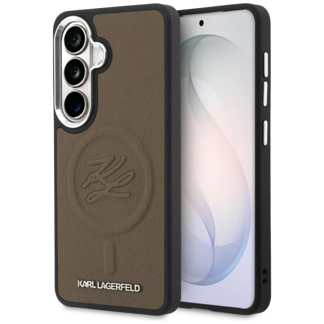 Чохол Karl Lagerfeld Embossed Ring Initials для Samsung Galaxy S26 Brown with MagSafe (KLHMS26SPGFKLRDW)