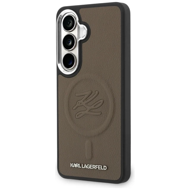Чохол Karl Lagerfeld Embossed Ring Initials для Samsung Galaxy S26 Brown with MagSafe (KLHMS26SPGFKLRDW)